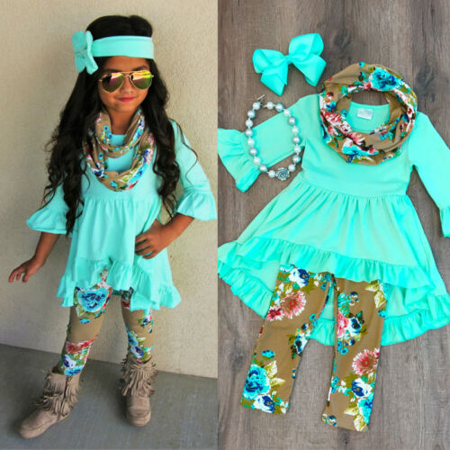 New Arrival Boutique Toddler Kids Baby Girl Solid Color Top Dress